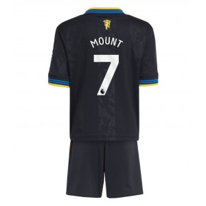 Fotbalové Dres Manchester United Mason Mount #7 Dětské Třetí Oblečení 2025-26 Krátký Rukáv (+ trenýrky)